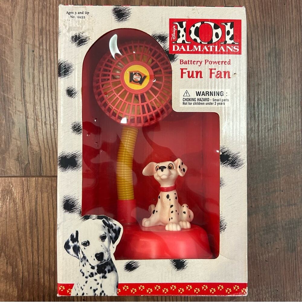 Janex Corporation Disney's 101 Dalmatians Battery Powered Fun Fan 1997 NIB